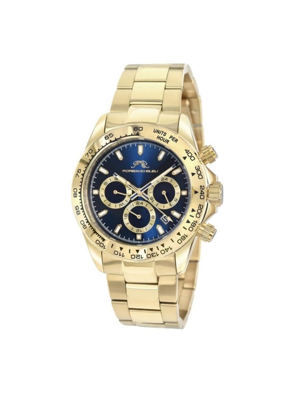 NWT Porsamo Bleu Preston Chronograph Quartz Blue Dial Men's Watch